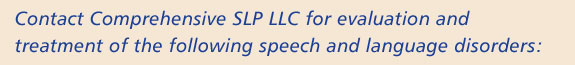 Speech language pathology on Chicago's North Shore, in Northbrook, IL 60062
