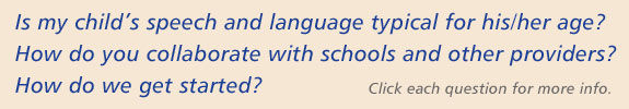 Comprehensive Speech and Language Pathology LLC offers Diagnostic, individualized Therapeutic and Consultative services to children 18 months of age through high school.